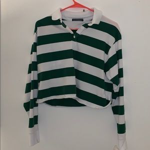 Like New Brandy Melville Striped Green Top